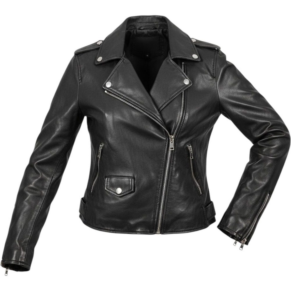BLANKNYC Mamba Black Faux Leather Textured Snake Print Moto Jacket Womens XS